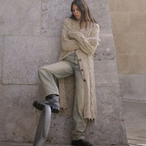 🆕 zara • long sweater coat